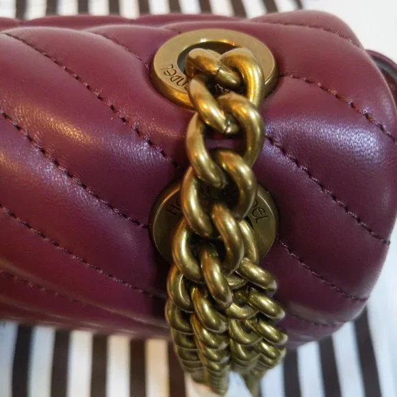 NWOT Henri Bendel 712 Convertible Shoulder Bag in Oxblood - Picture 3 of 16